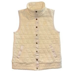 Mod-O-Doc Mododoc Cream Ivory Women’s Small Vest Front Logo